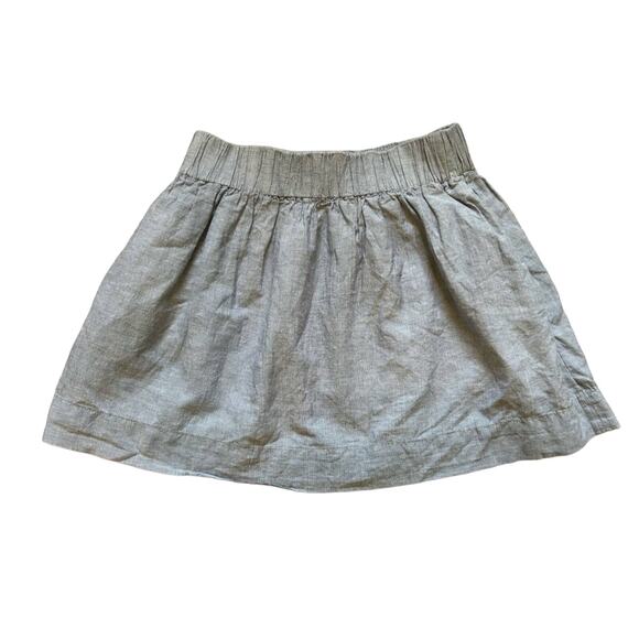 J. Crew Dresses & Skirts - J. Crew finely pinstriped blue white coastal mini skirt sz 00 cotton linen blend